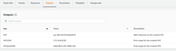 Cloudformation output